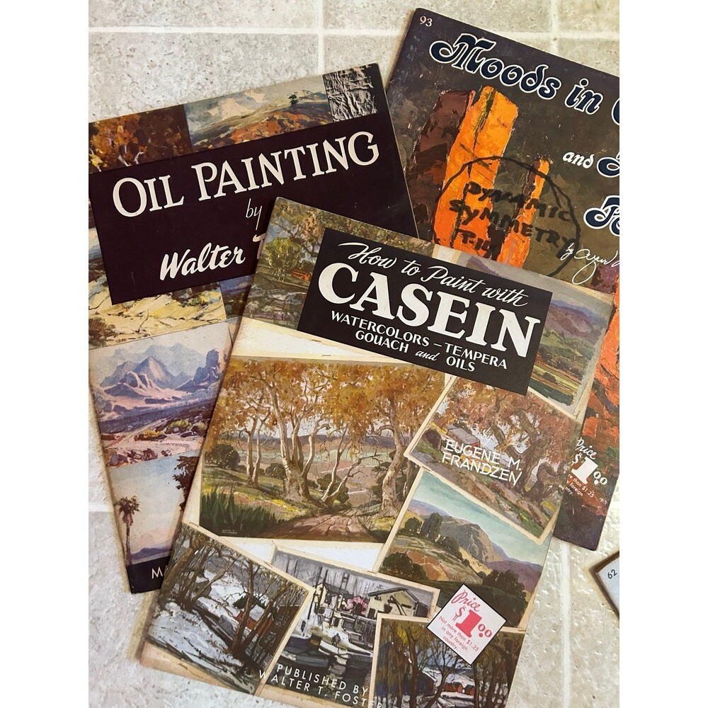 (3) Vintage Oil Painting Books